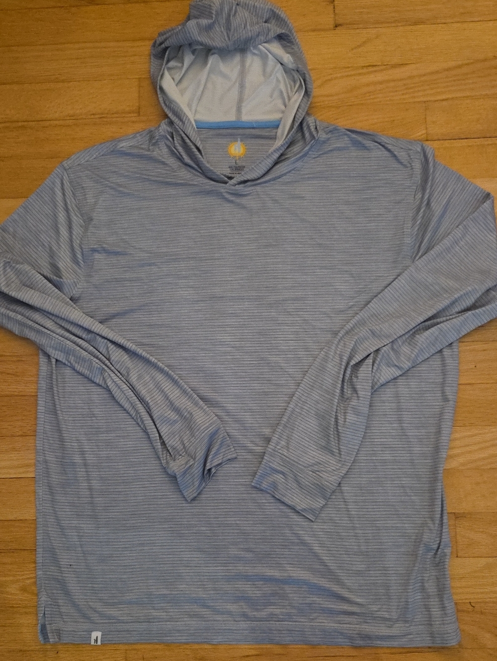 johnnie-O Men's Talon Stripe Featherweight Prep-Formance Hoodie L UPF 50+